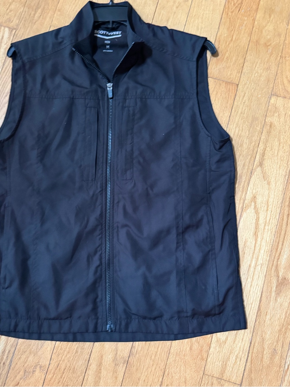 Scottevest Mens TEC Travel Utility Black Vest RFID Multiple Pockets Sz M